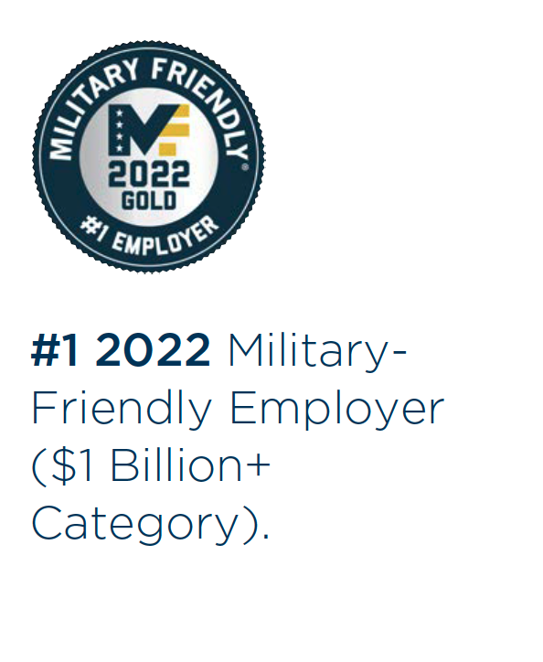 #1 military friendly employer